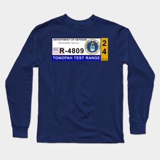 Tonopah Test Range Parking Permit Long Sleeve T-Shirt